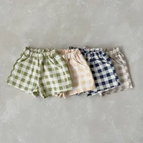 Casual Toddler Plaid Shorts