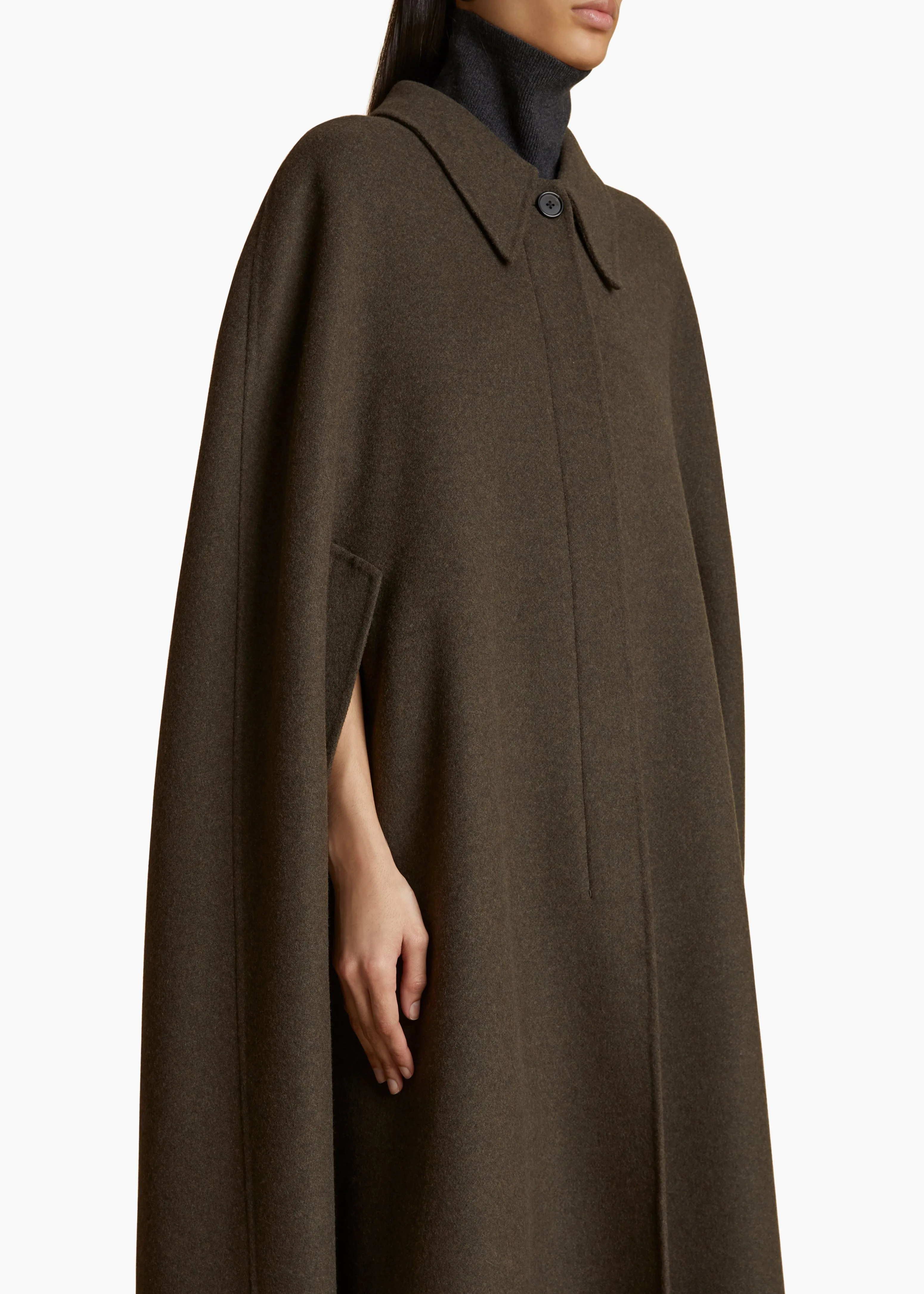 Cathy Cape in Army Melange