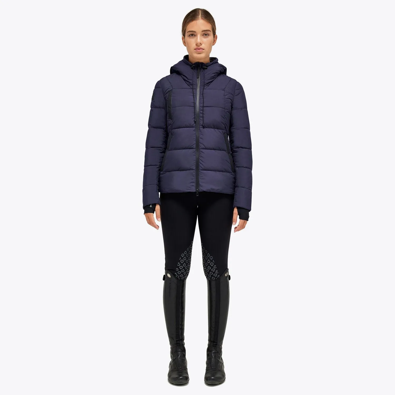 Cavalleria Toscana Matt Jersey Quilted Puffer Jacket With Hood