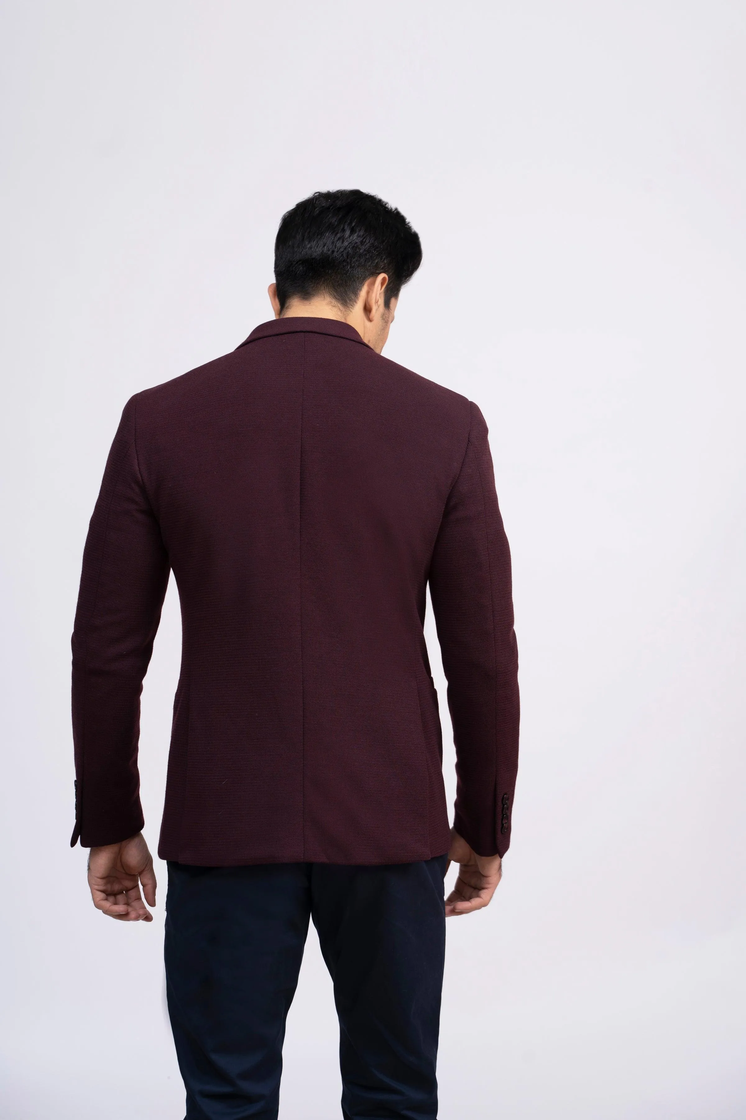 COAT SLIM FIT MAROON