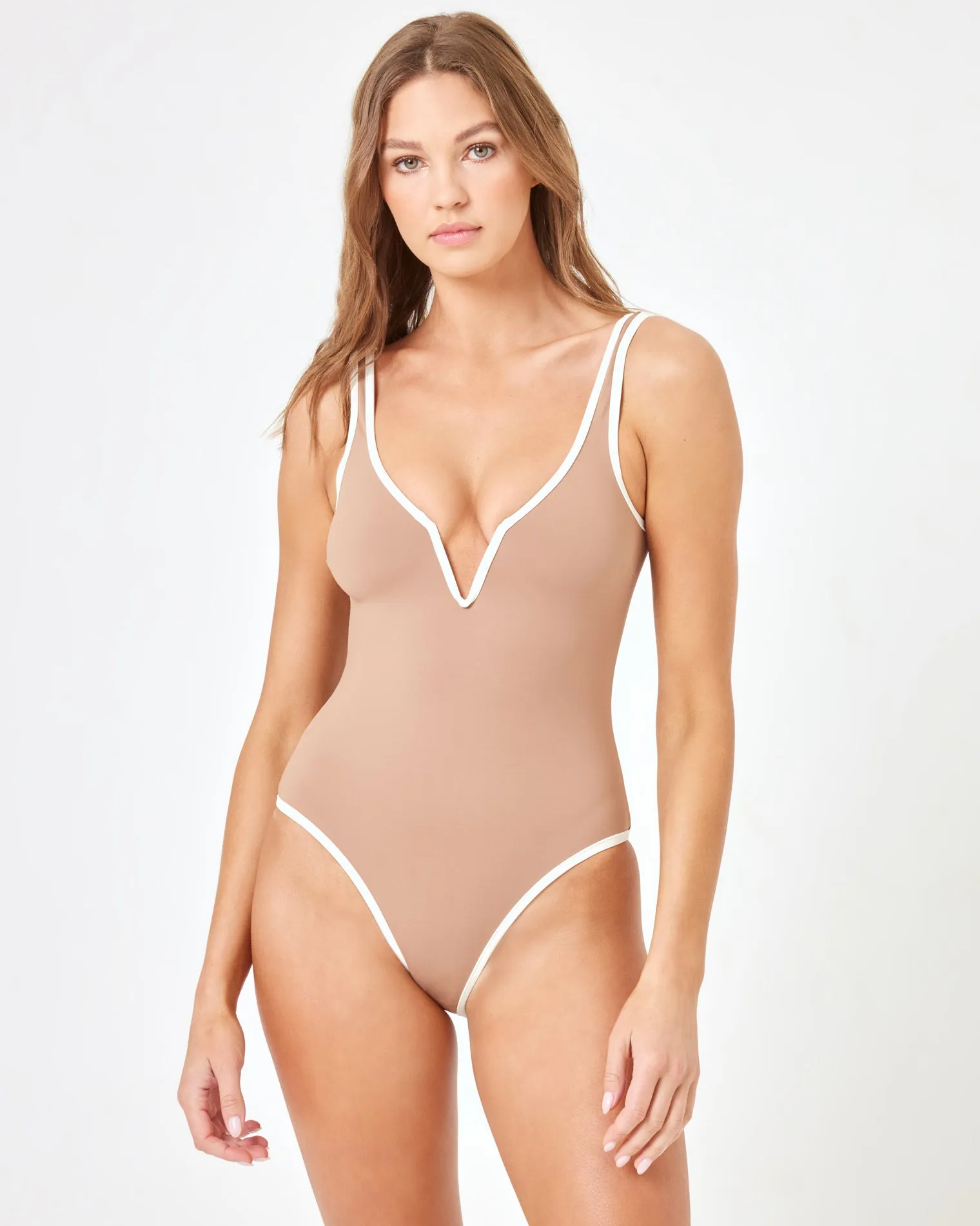 Coco One Piece Swimsuit - Saddle-Cream