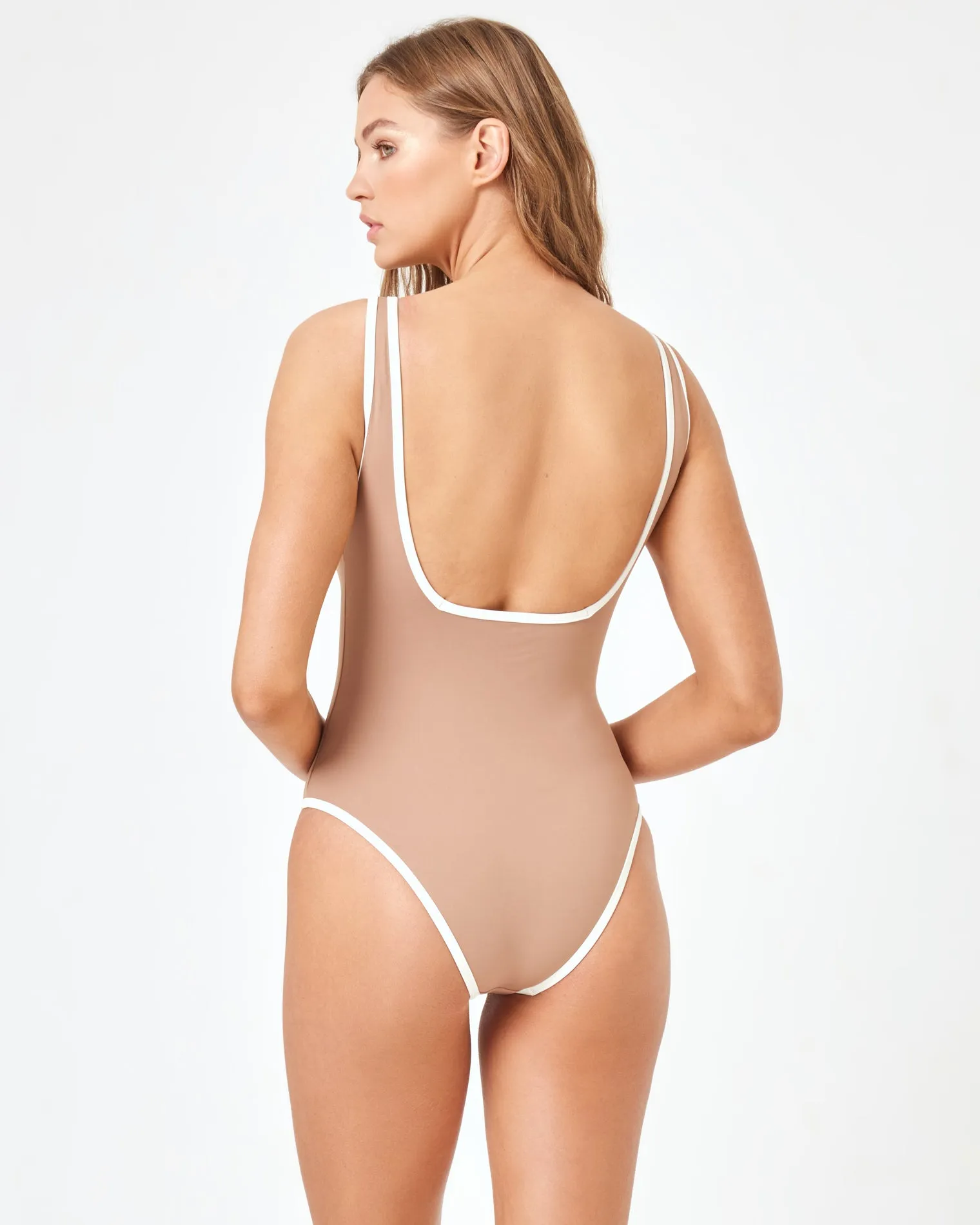 Coco One Piece Swimsuit - Saddle-Cream