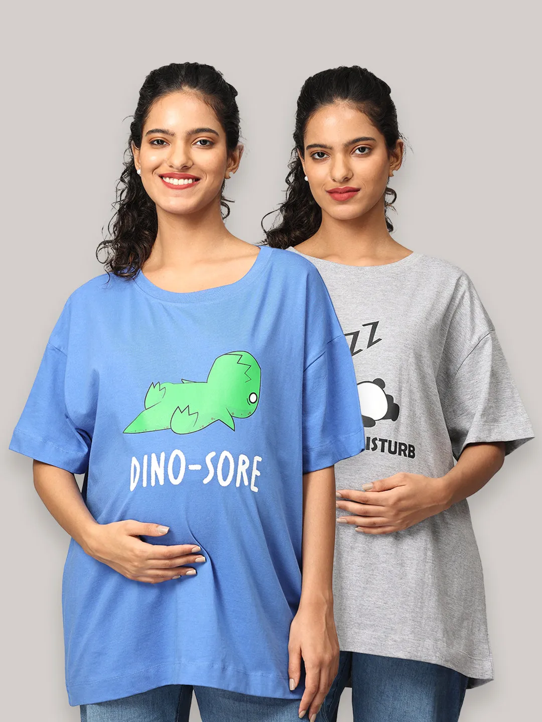 Combo Of 2 Oversized Mumma T shirts