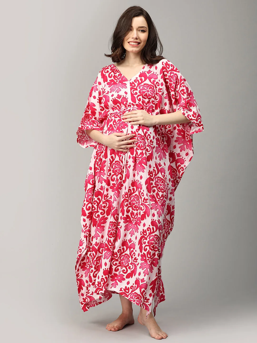 Cotton Candy Maternity and Nursing Kaftan Nighty