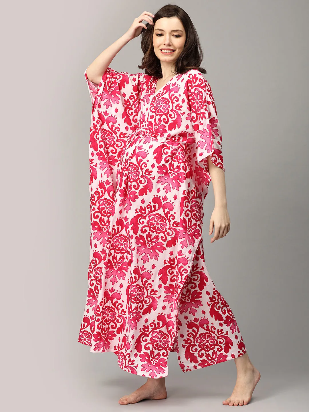 Cotton Candy Maternity and Nursing Kaftan Nighty