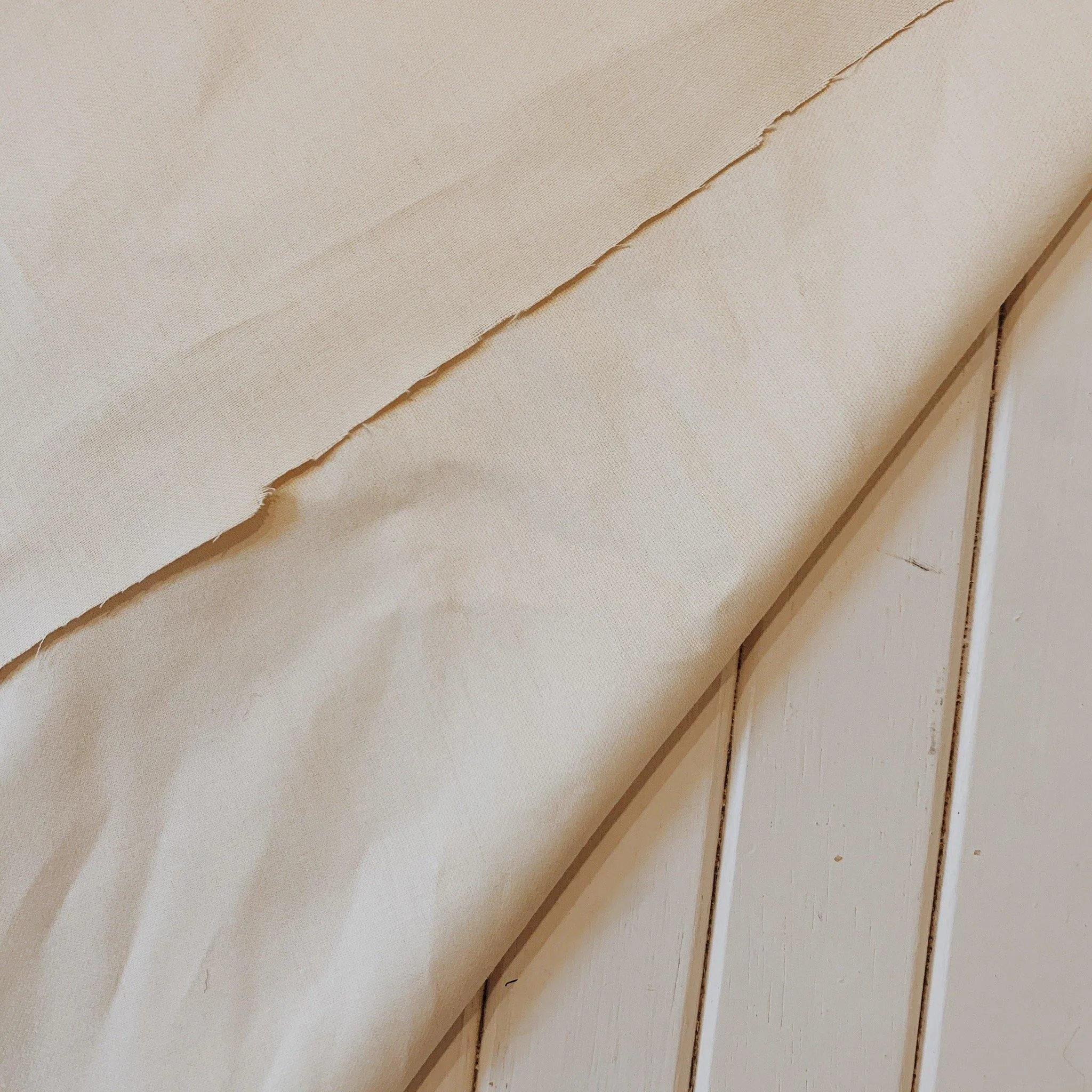 Cream Cotton Sateen - 1/2 Yard