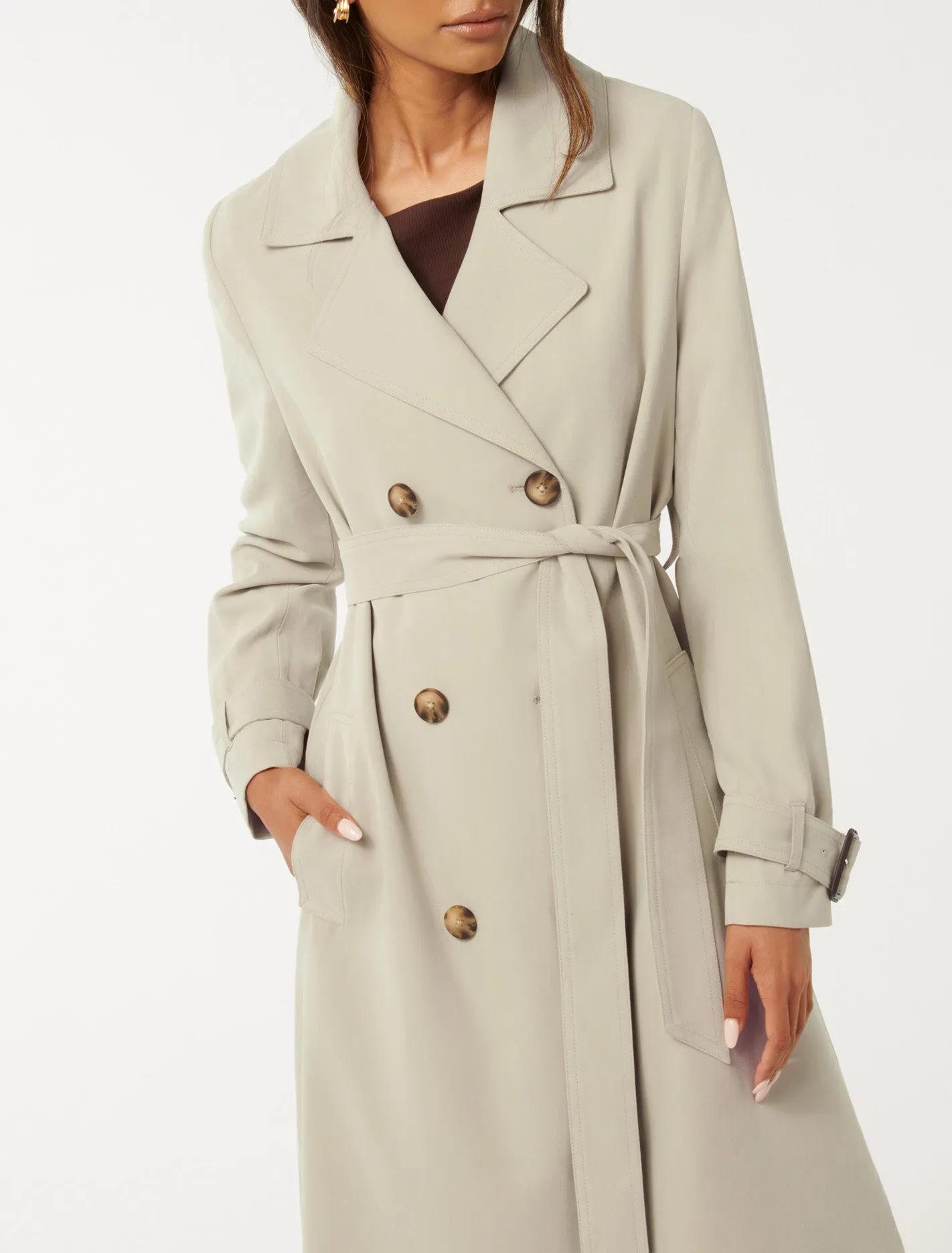 Darlah Petite Soft Trench Coat