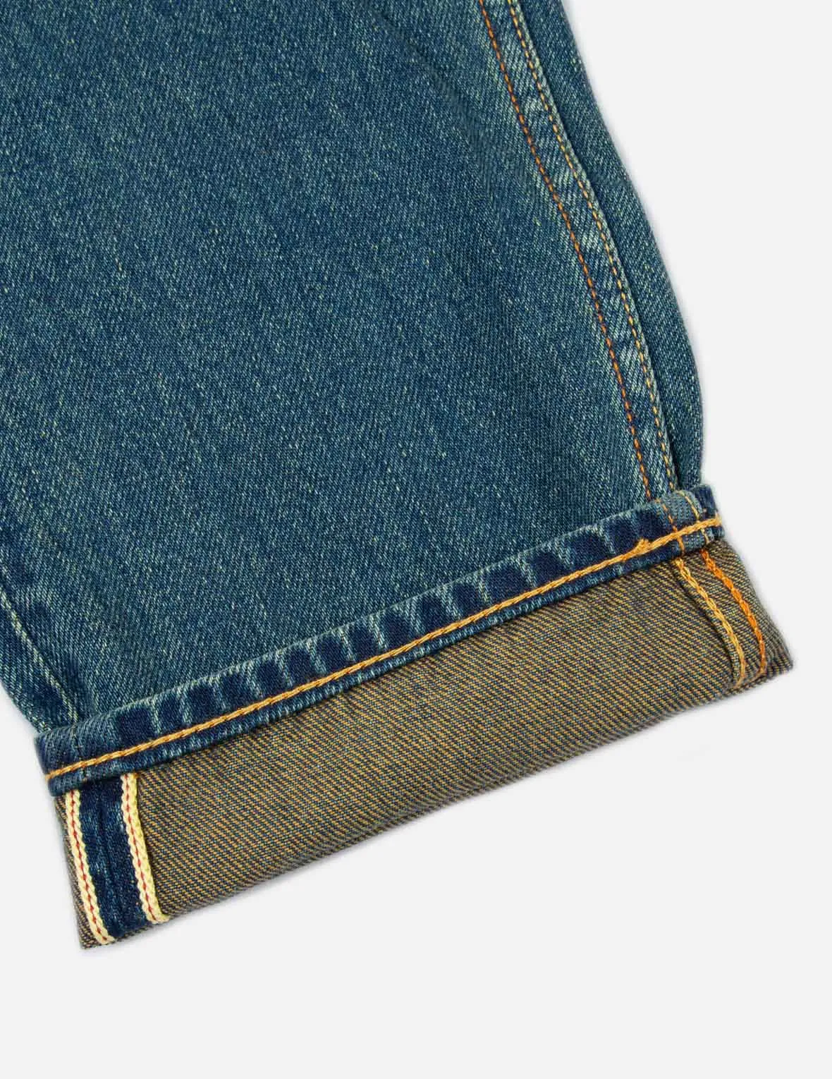 Deconstruction Fabric Blocking Daicock Carrot-Fit Denim Jeans #2017