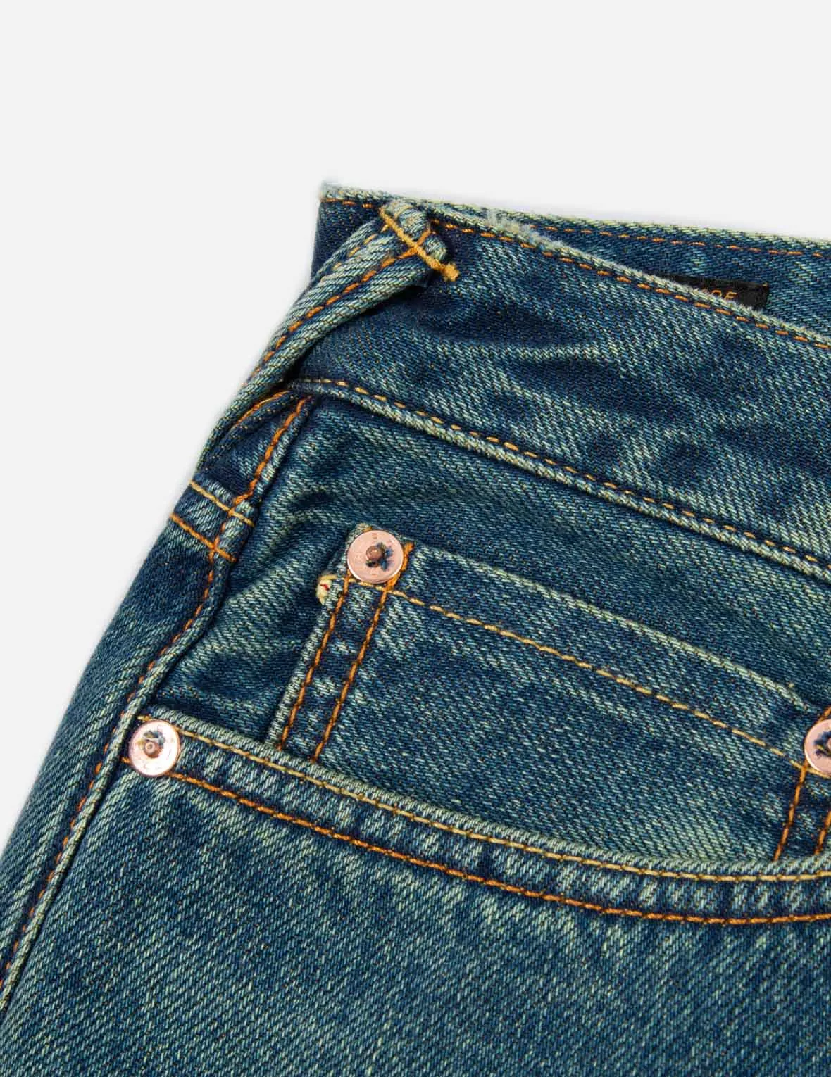 Deconstruction Fabric Blocking Daicock Carrot-Fit Denim Jeans #2017