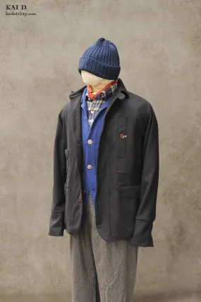 Degas Work Jacket - Navy Virgin Wool - S, M