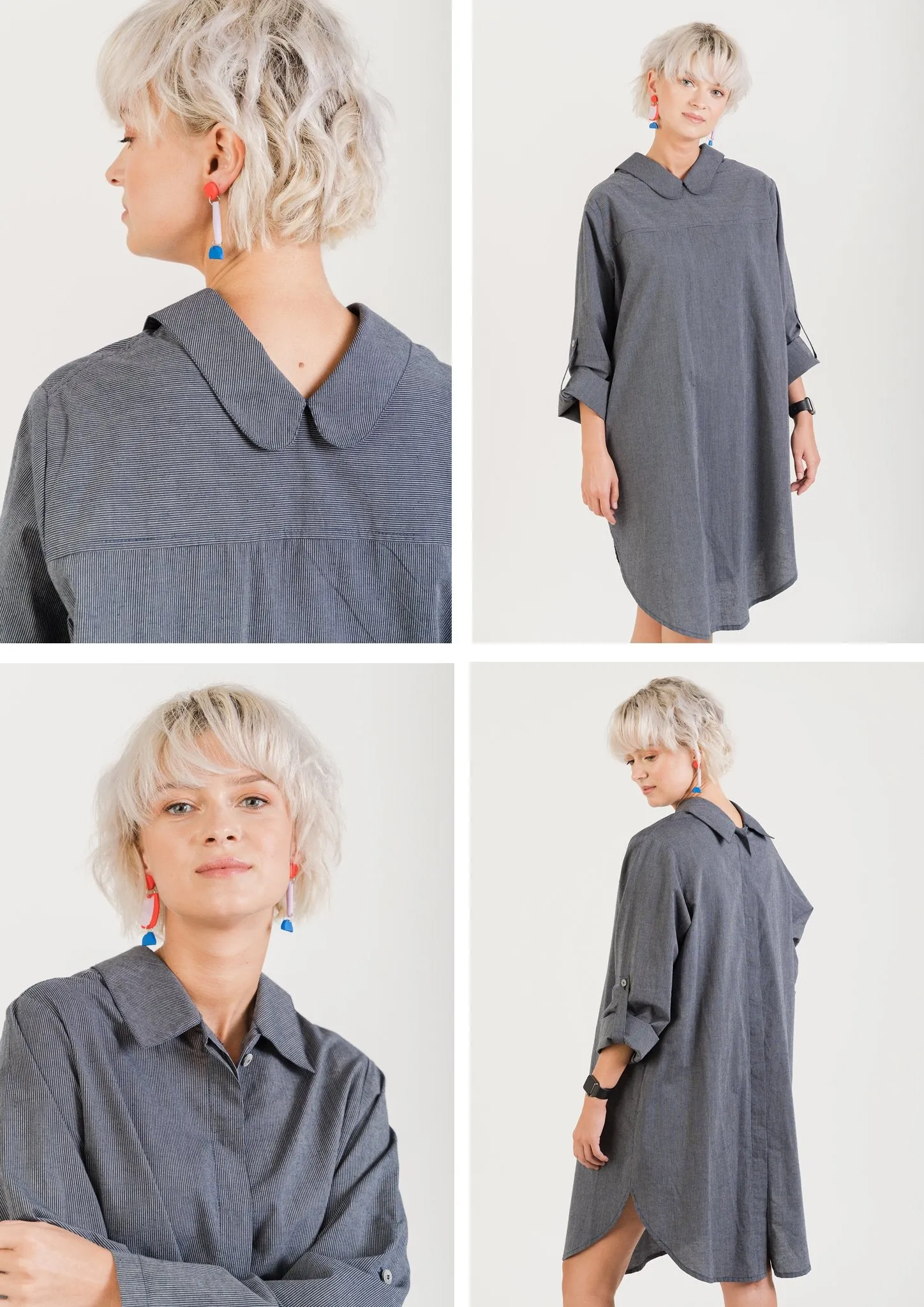 DO JACKET Short   Hemp SHIRT DRESS