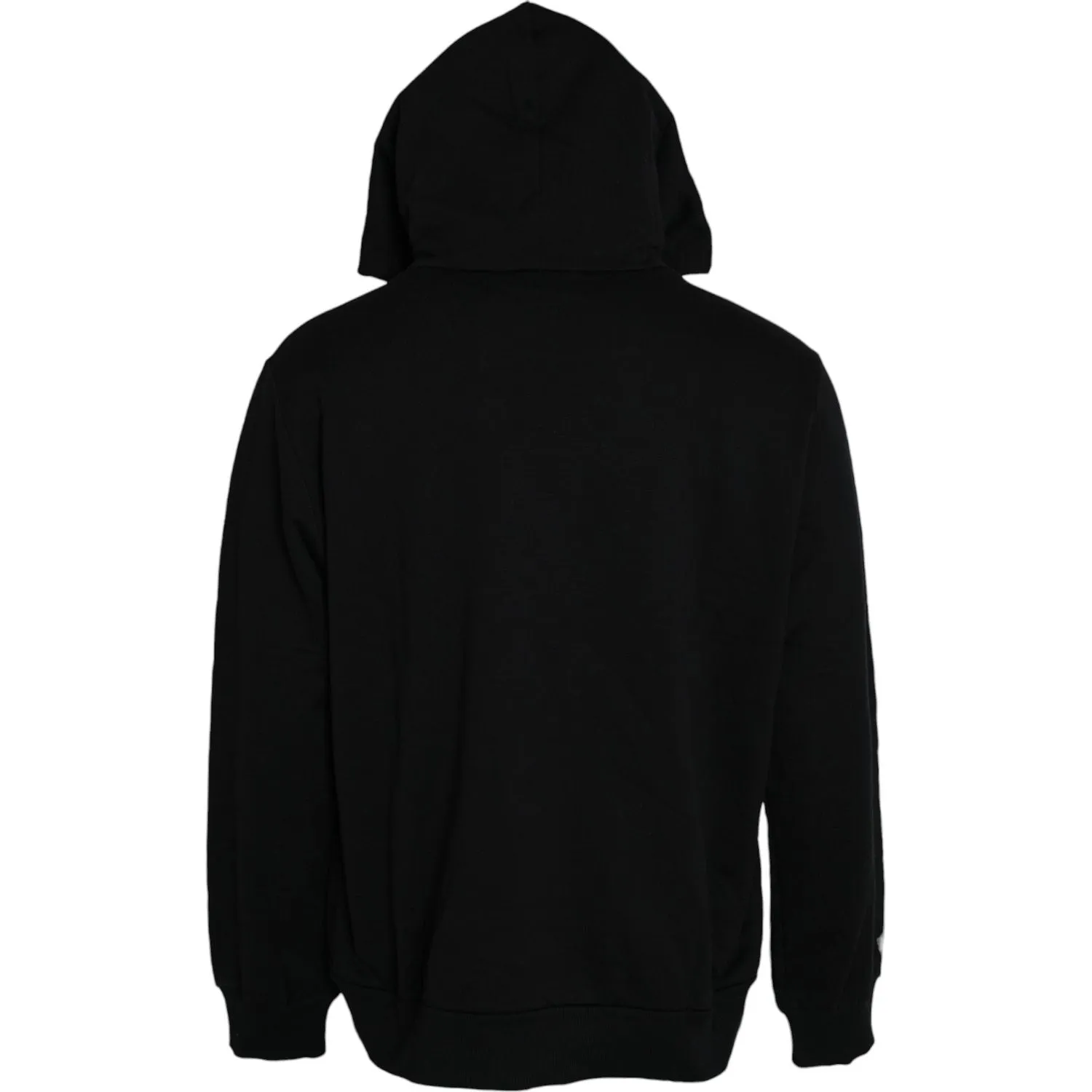 Dolce & Gabbana Black Cotton Hooded Sweatshirt Sweater