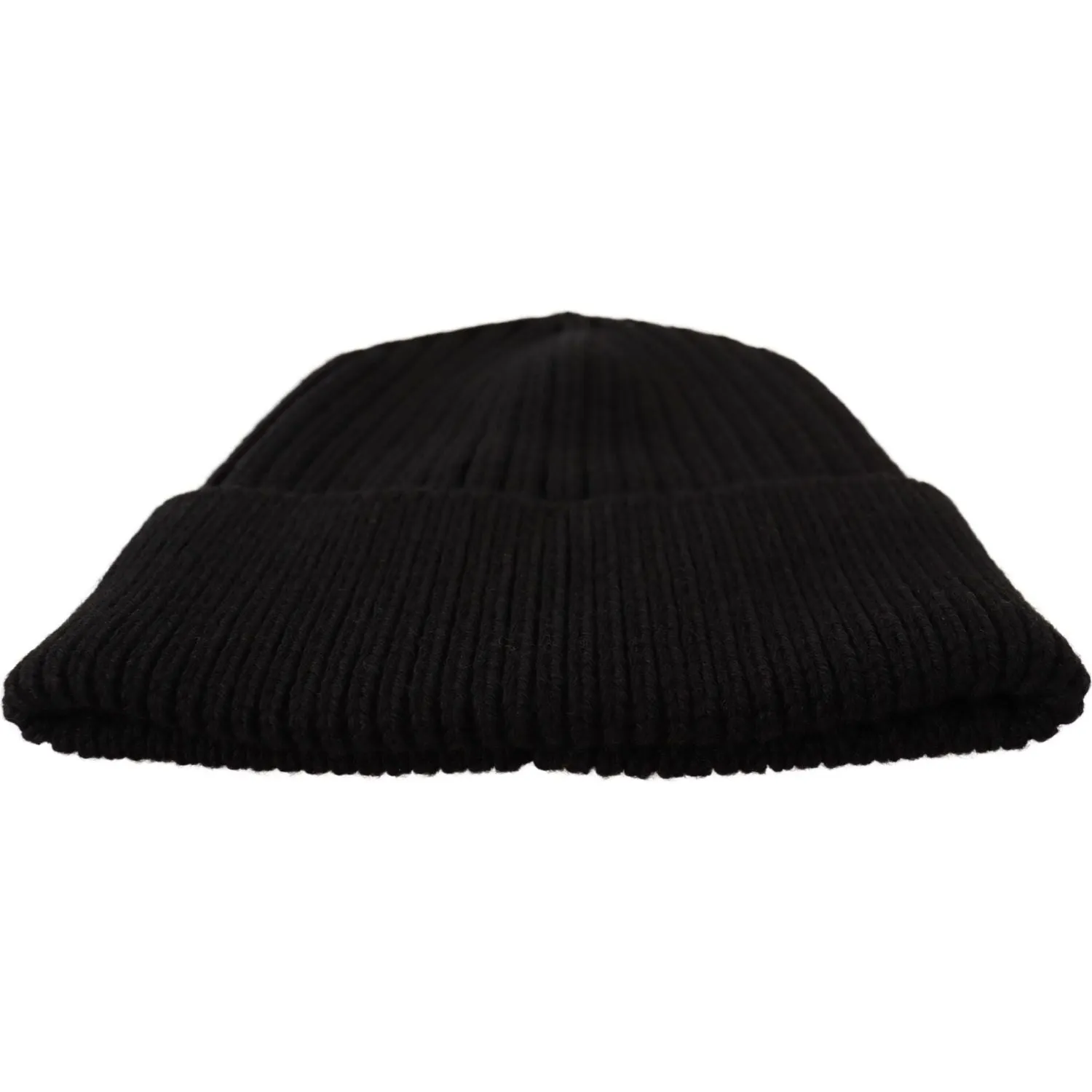 Dolce & Gabbana Elegant Cable Knit Wool Beanie with Fleece Liner