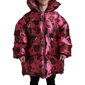 Dolce & Gabbana Elegant Rose Print Quilted Jacket