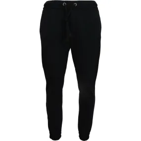 Dolce & Gabbana Sleek Black Wool-Blend Sweatpants