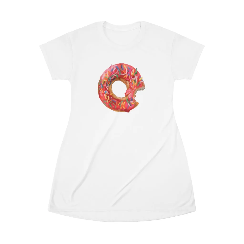 Donut All Over Print T-Shirt Dress