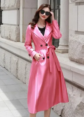 Double Breasted Fit & Flare Trench Coat