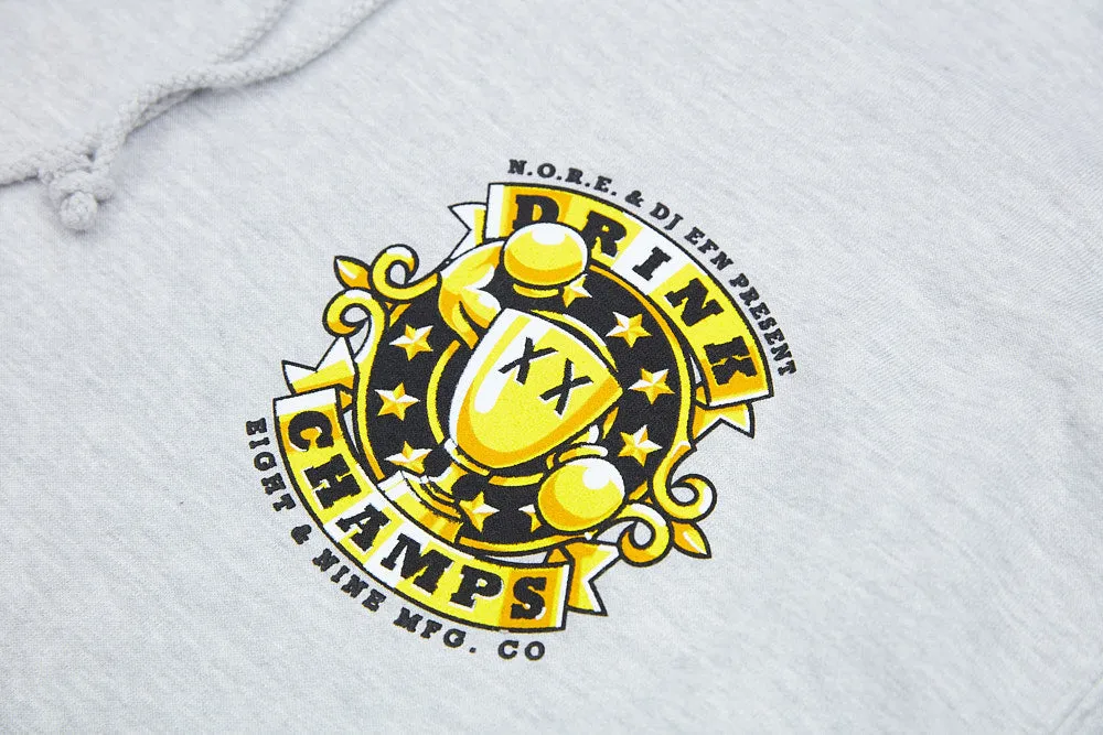 Drink Champs Classic Logo Hoodie Grey