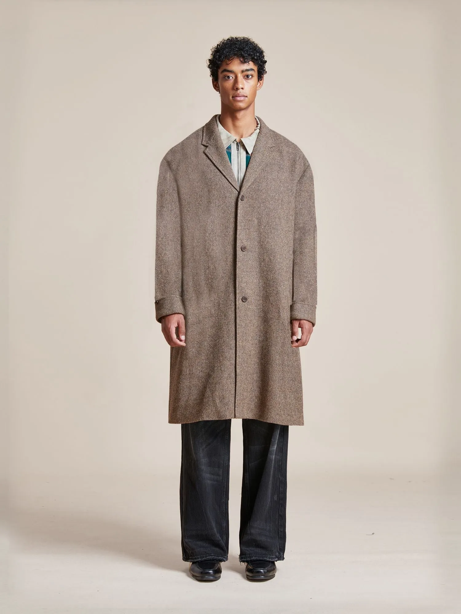 Elm Tweed Long Top Coat