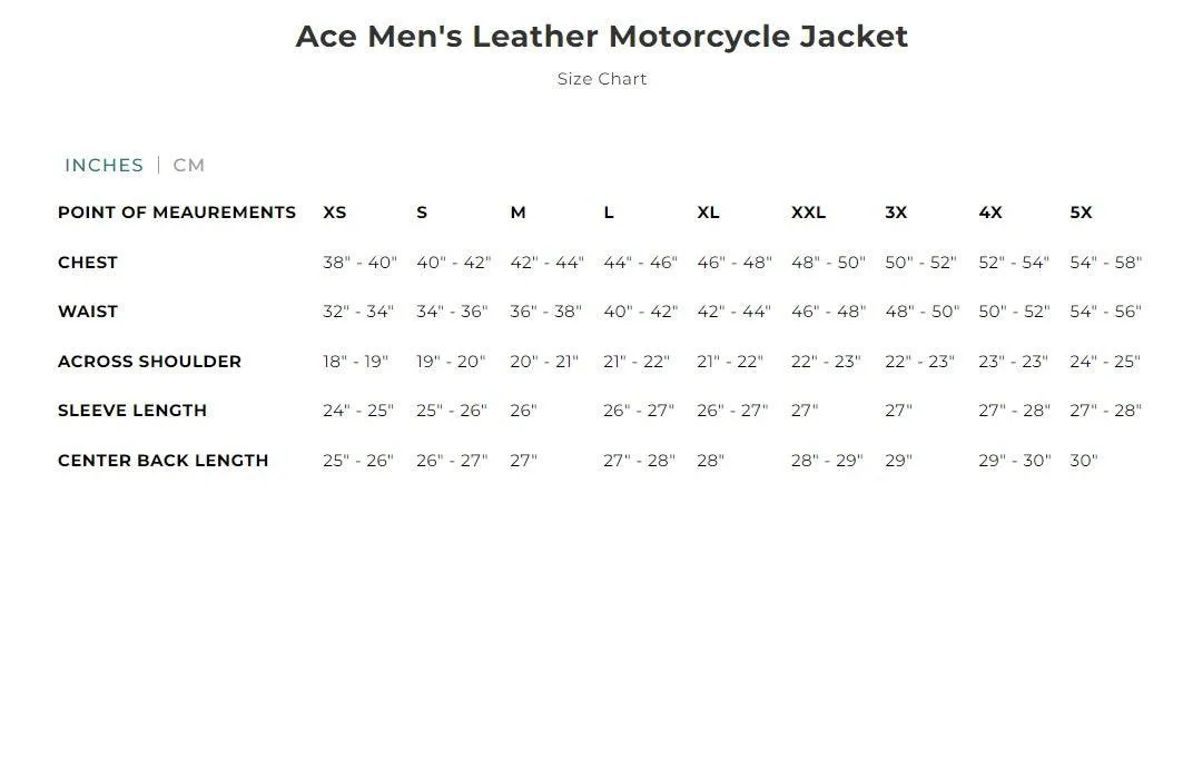 First Mfg Ace Men's Leather Motorcycle Jacket