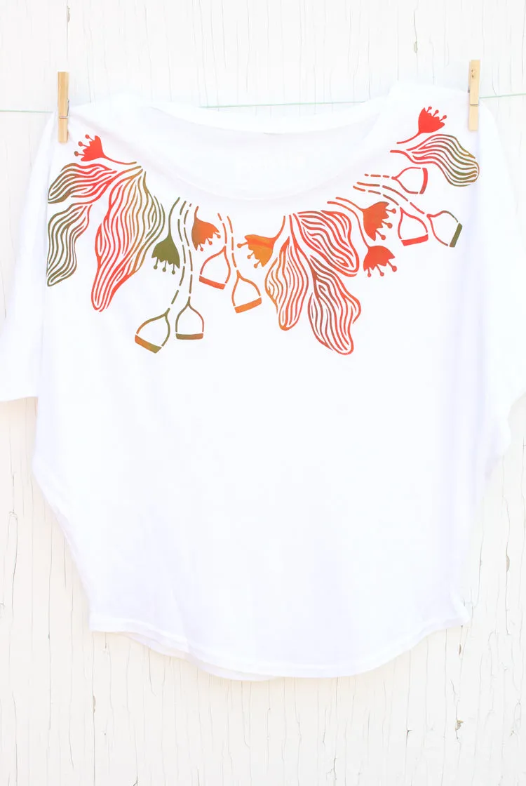 Floral Collar - White Women's Top