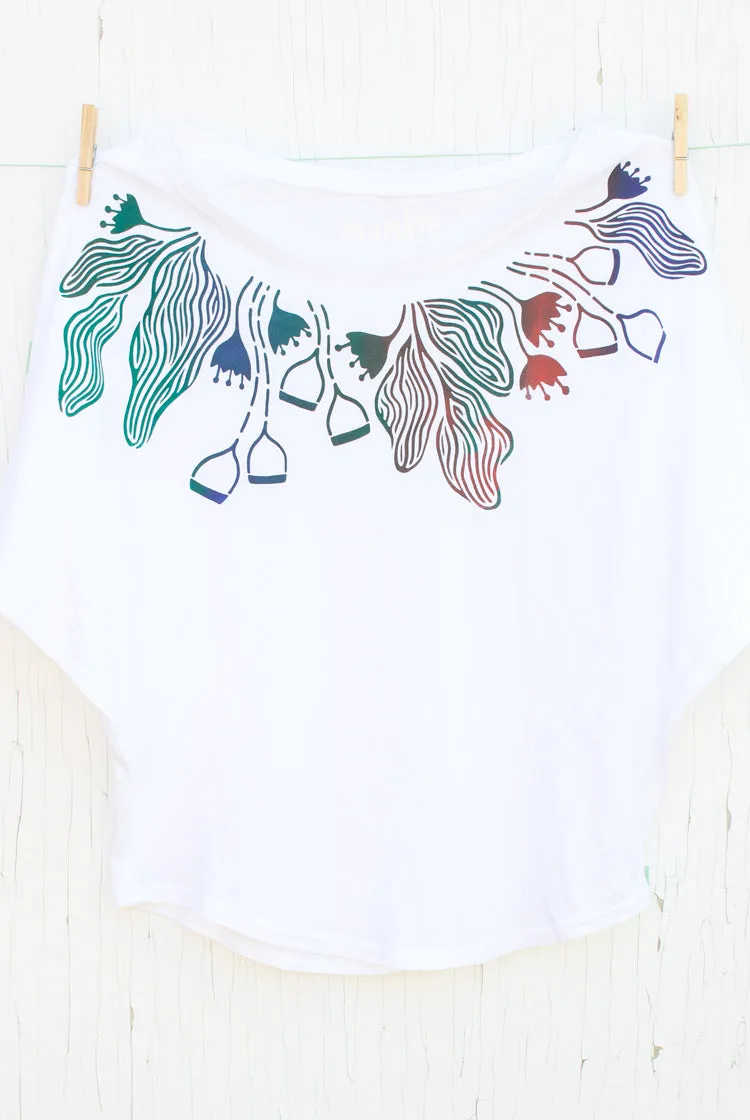 Floral Collar - White Women's Top