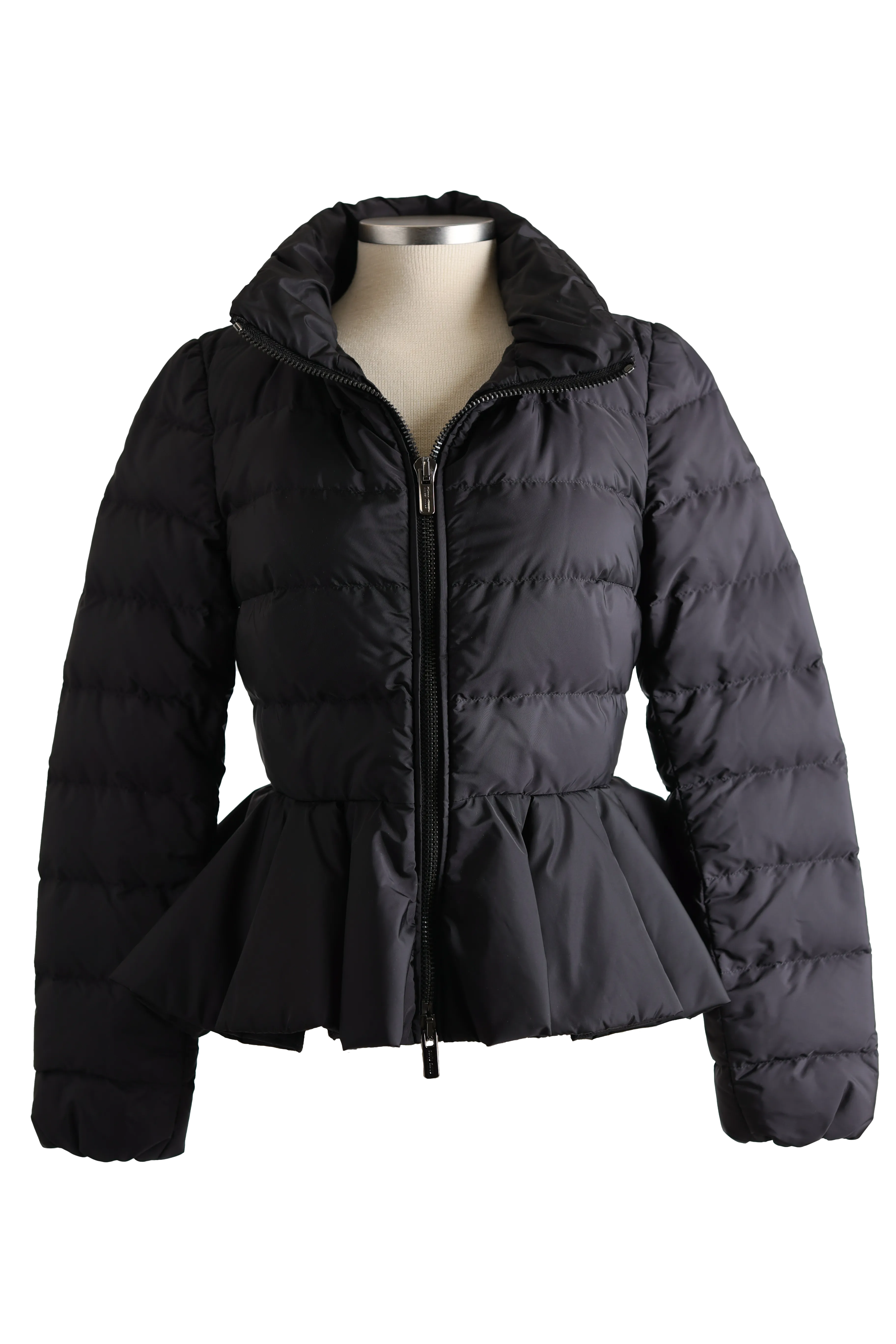 Flounce Hem Down Puffer Jacket