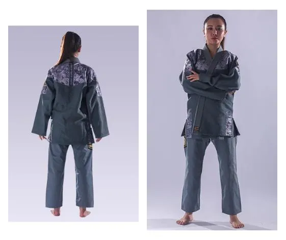 FLUORY BJJF02 JIU JITSU GI Size XS-XL GREY UNISEX