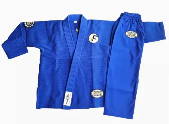 FLUORY BJJF07 JIU JITSU GI JUNIOR SIZE XXS-XL BLUE