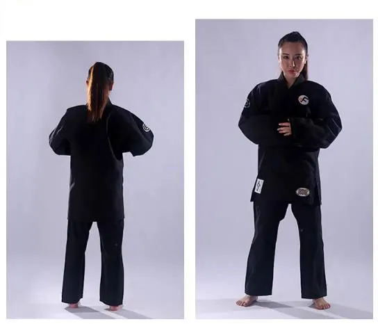 FLUORY BJJF07 JIU JITSU GI Size XS-XL BLACK UNISEX