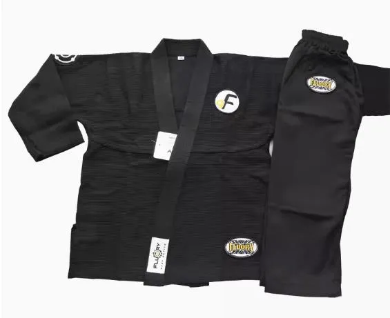 FLUORY BJJF07 JIU JITSU GI Size XS-XL BLACK UNISEX