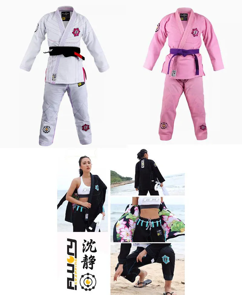 FLUORY BJJF18 JIU JITSU GI WOMAN SIZE F0-F2 3 Colours