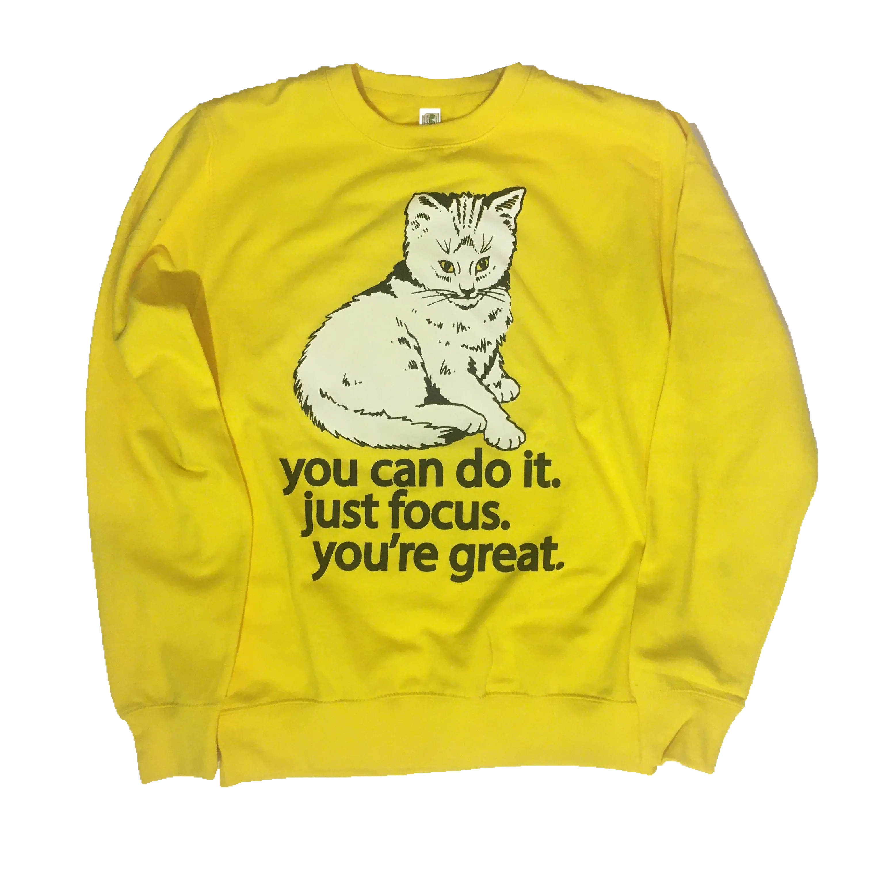 Focus Cat Sweatshirt - Marshmallow Sun