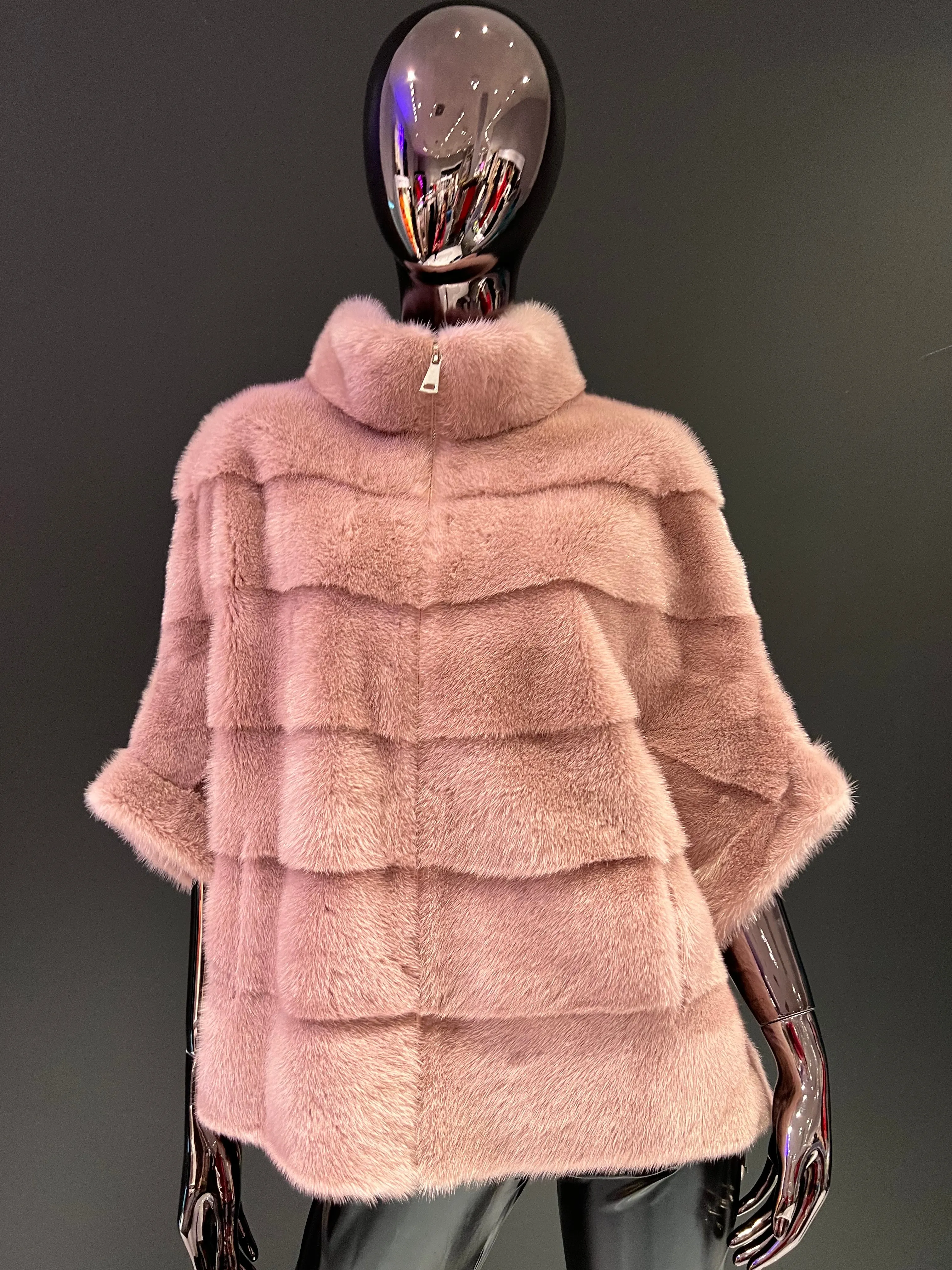 Genuine Scandinavian Mink Fur Poncho