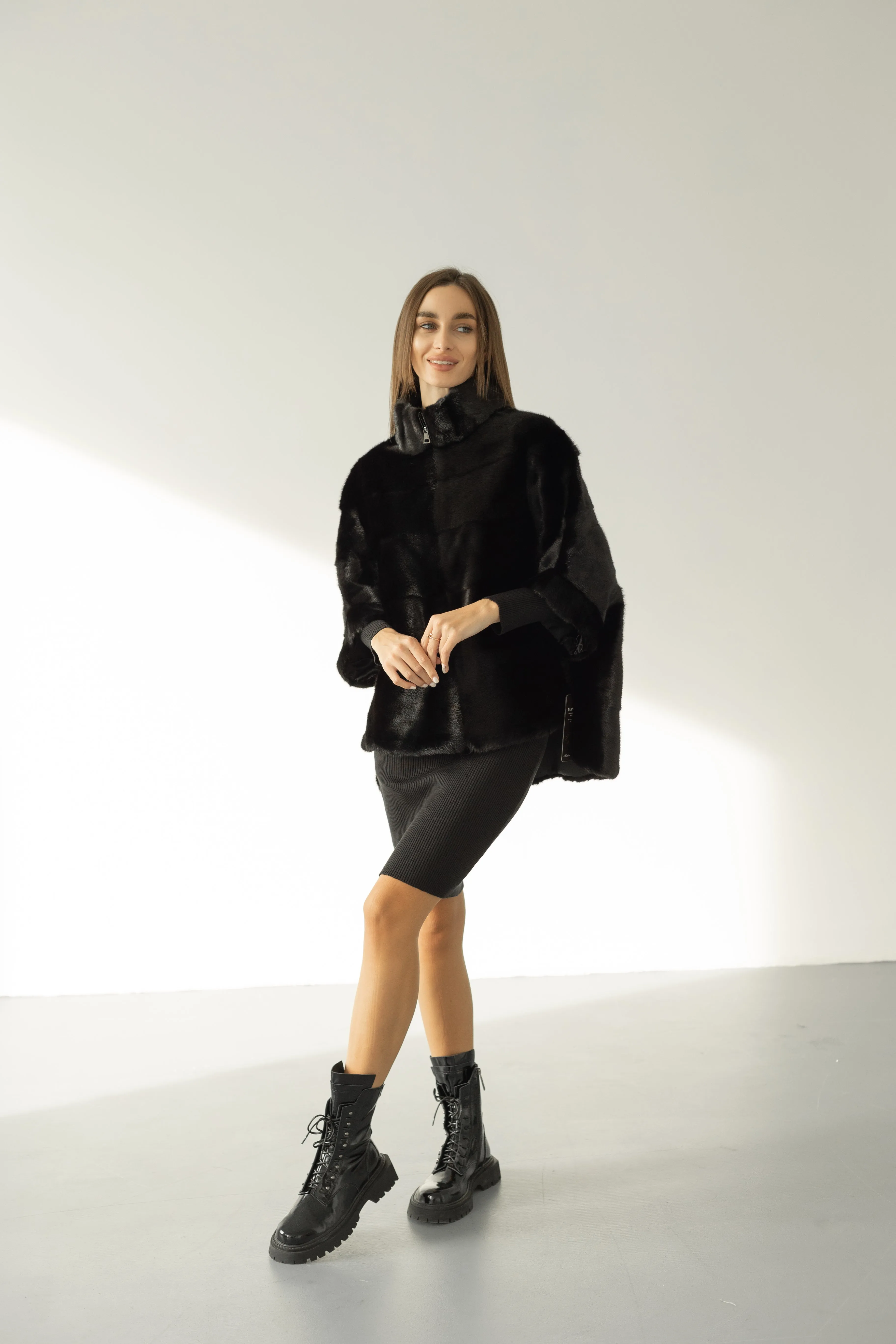 Genuine Scandinavian Mink Fur Poncho