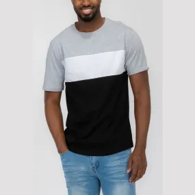 Grey Color Block Tee