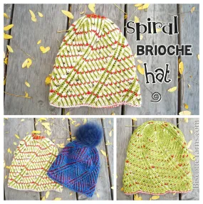 Hat Knitting Pattern | Spiral Brioche Hat