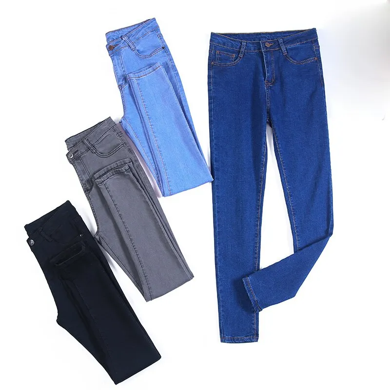 High Waist Jeans Women Skinny Jeans Woman Pencil Pants Elastic Pants