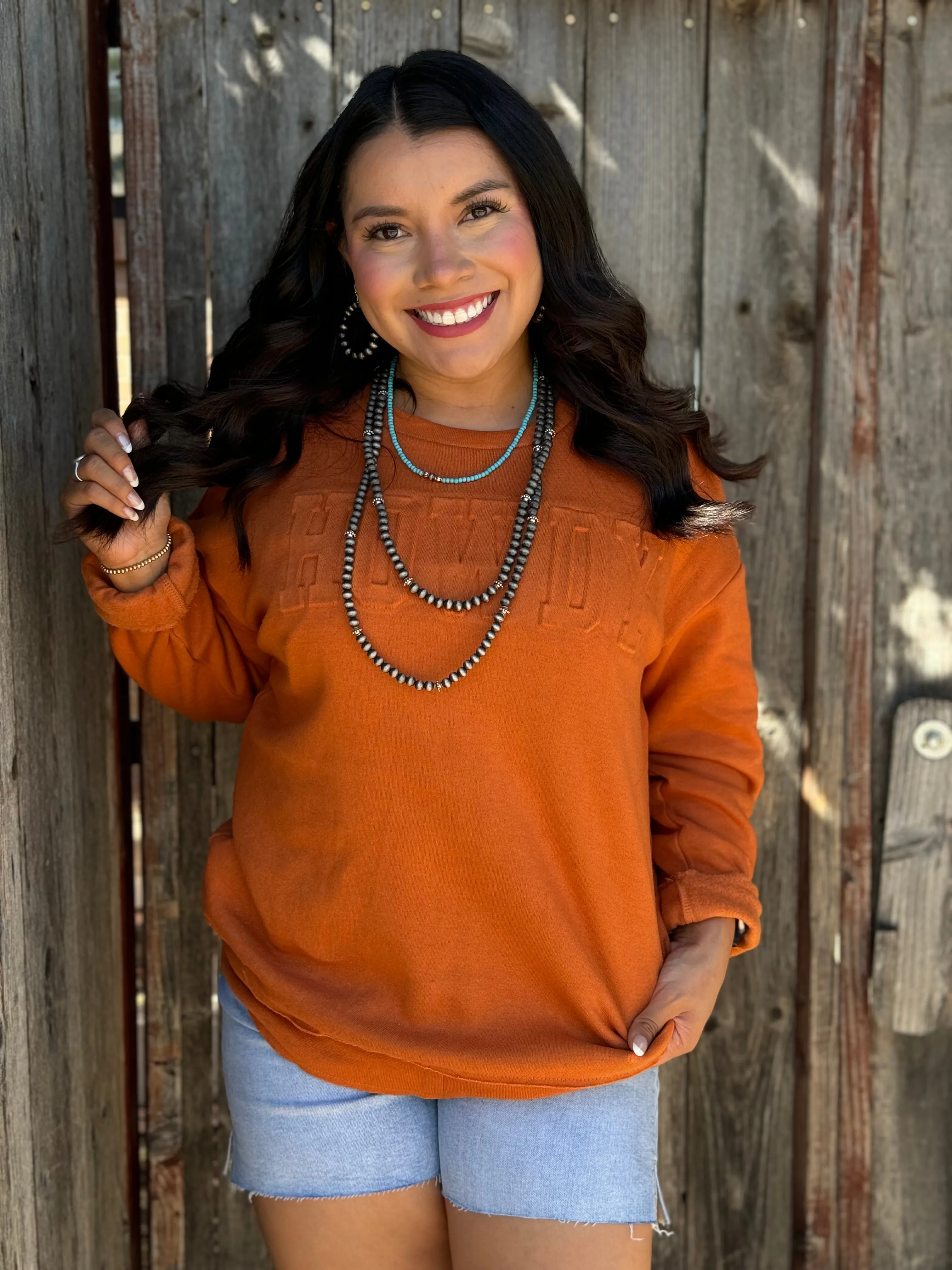 Howdy Rust Sweatshirt by Texas True Threads