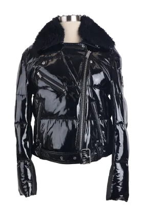 Kenney Patent Leather Down Puffer Jacket