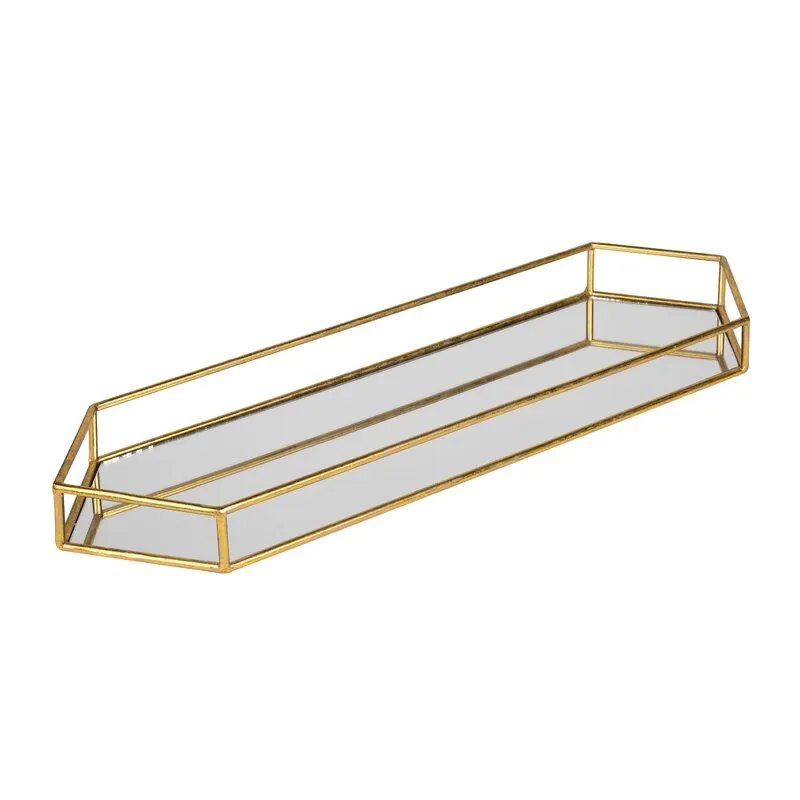 Landblic Abstract Metal Vanity Tray