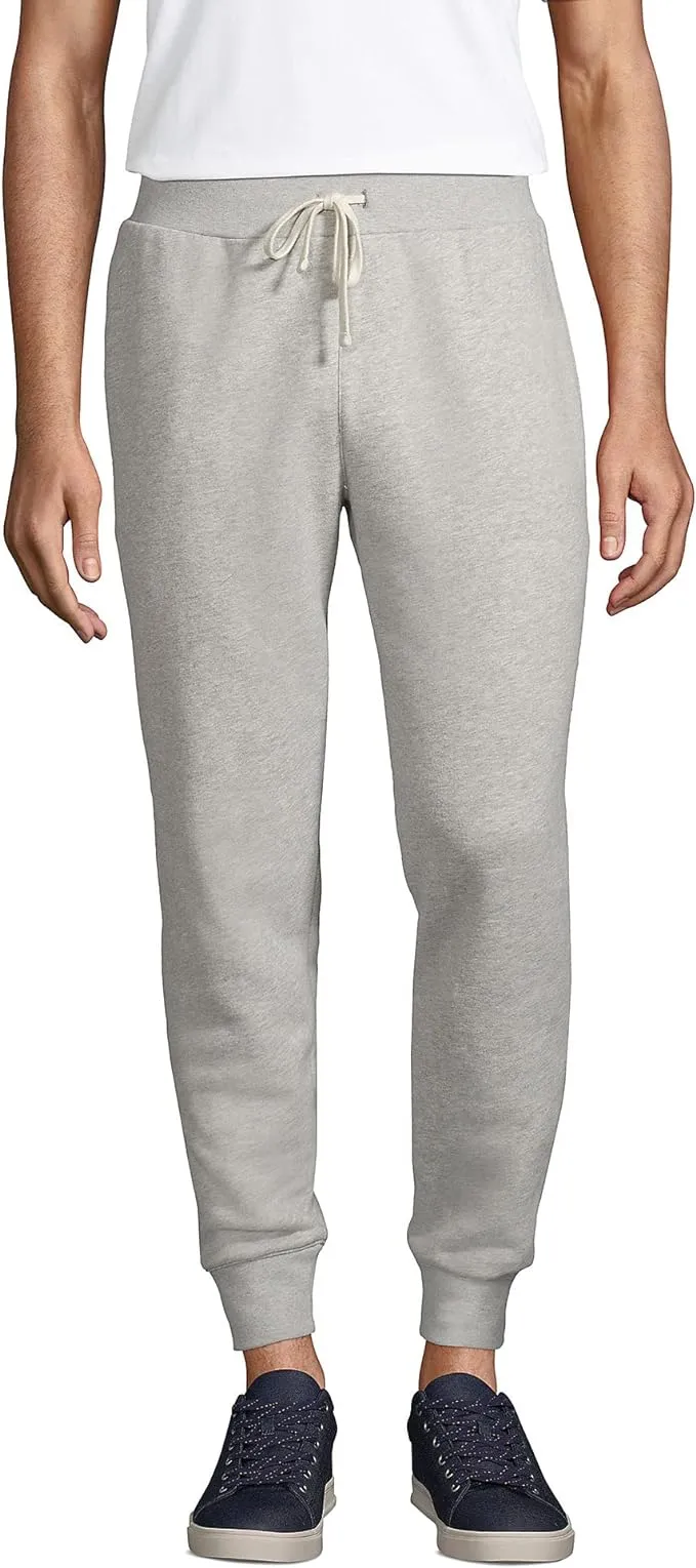 Lands' End Men's Serious Sweats Jogger Pant Gray Heather 5120259