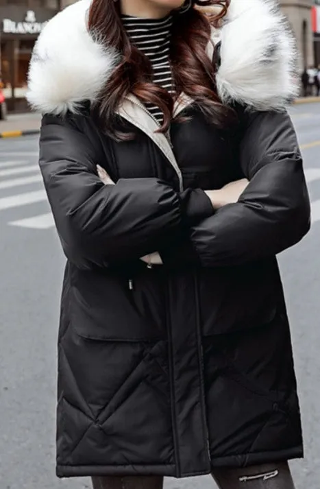 Large Fur Collar Down Padded Jacket Women