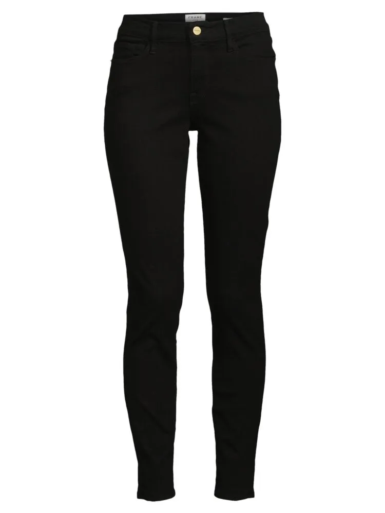 Le Color Peserico Mid Rise Ankle Skinny Jeans in Film Noir