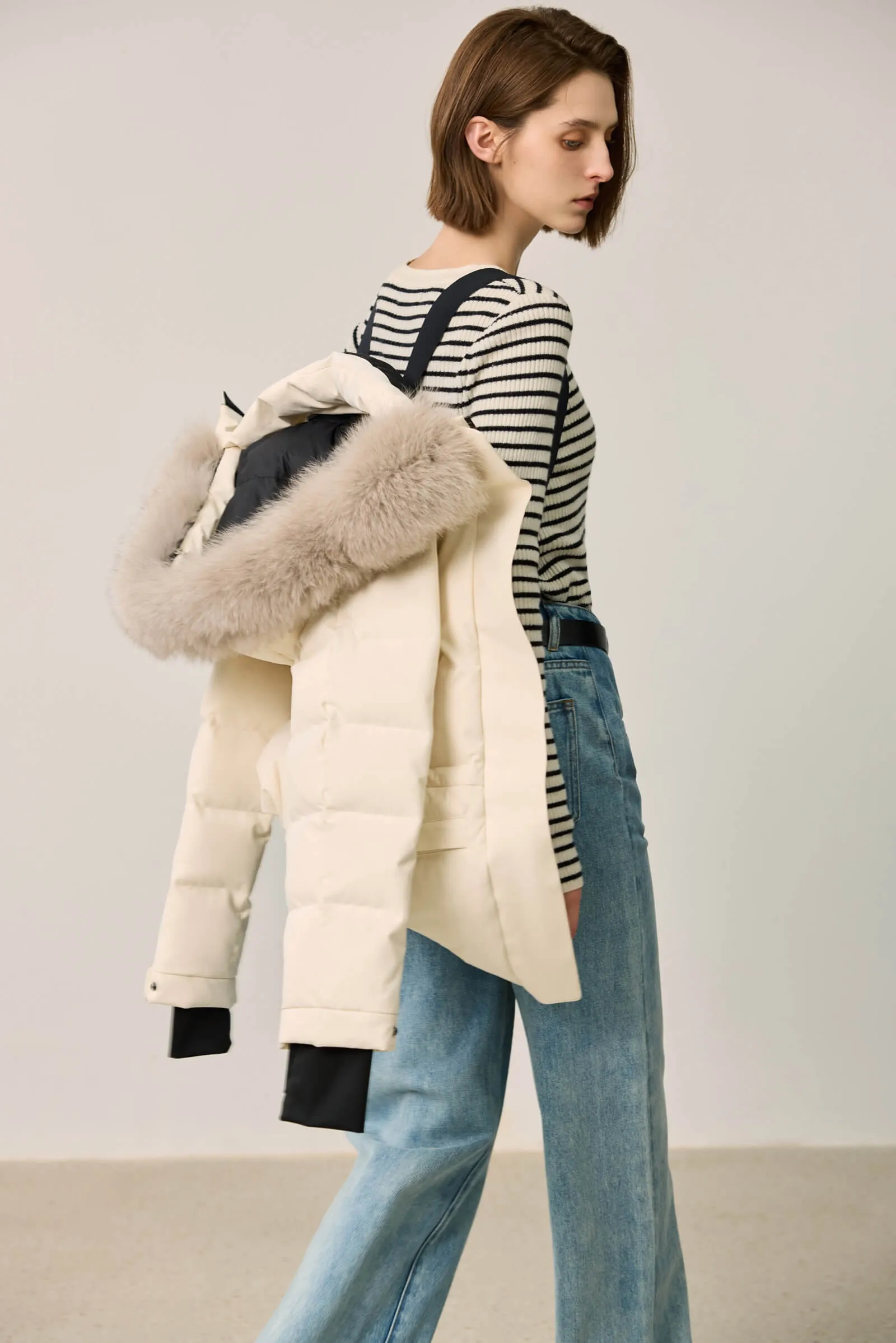 LILY Extreme Cold Fox Fur Trim Down Parka