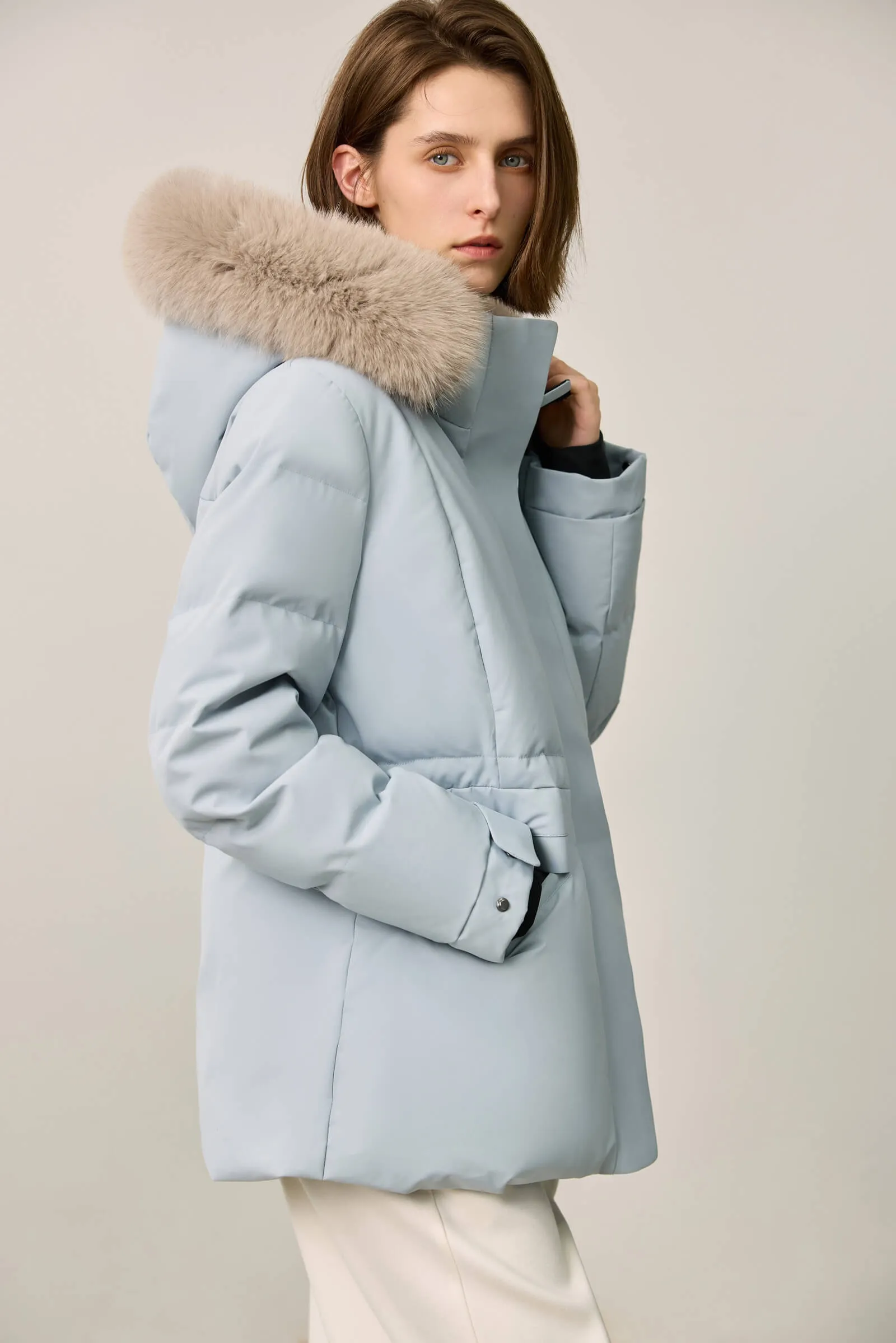 LILY Extreme Cold Fox Fur Trim Down Parka