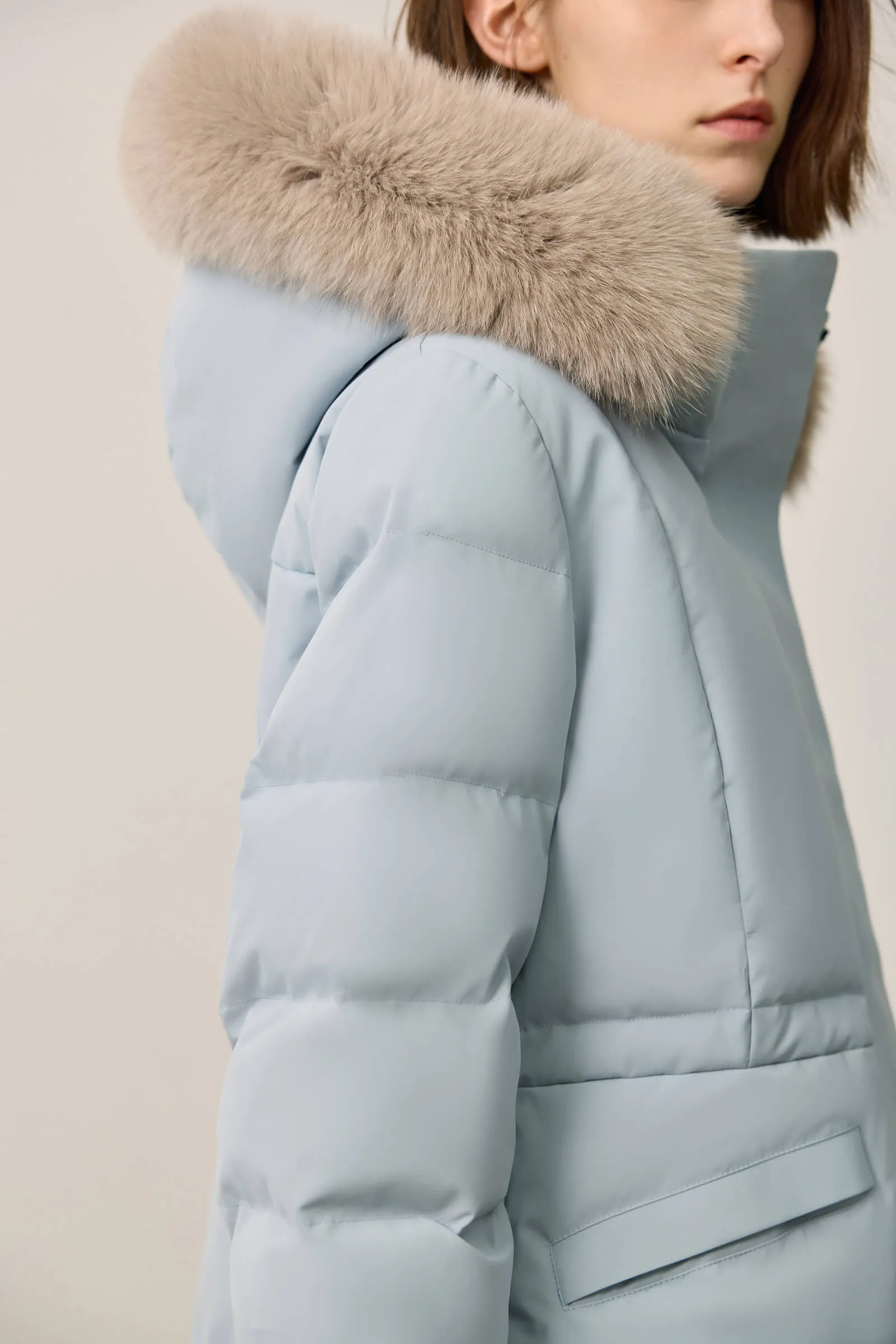 LILY Extreme Cold Fox Fur Trim Down Parka