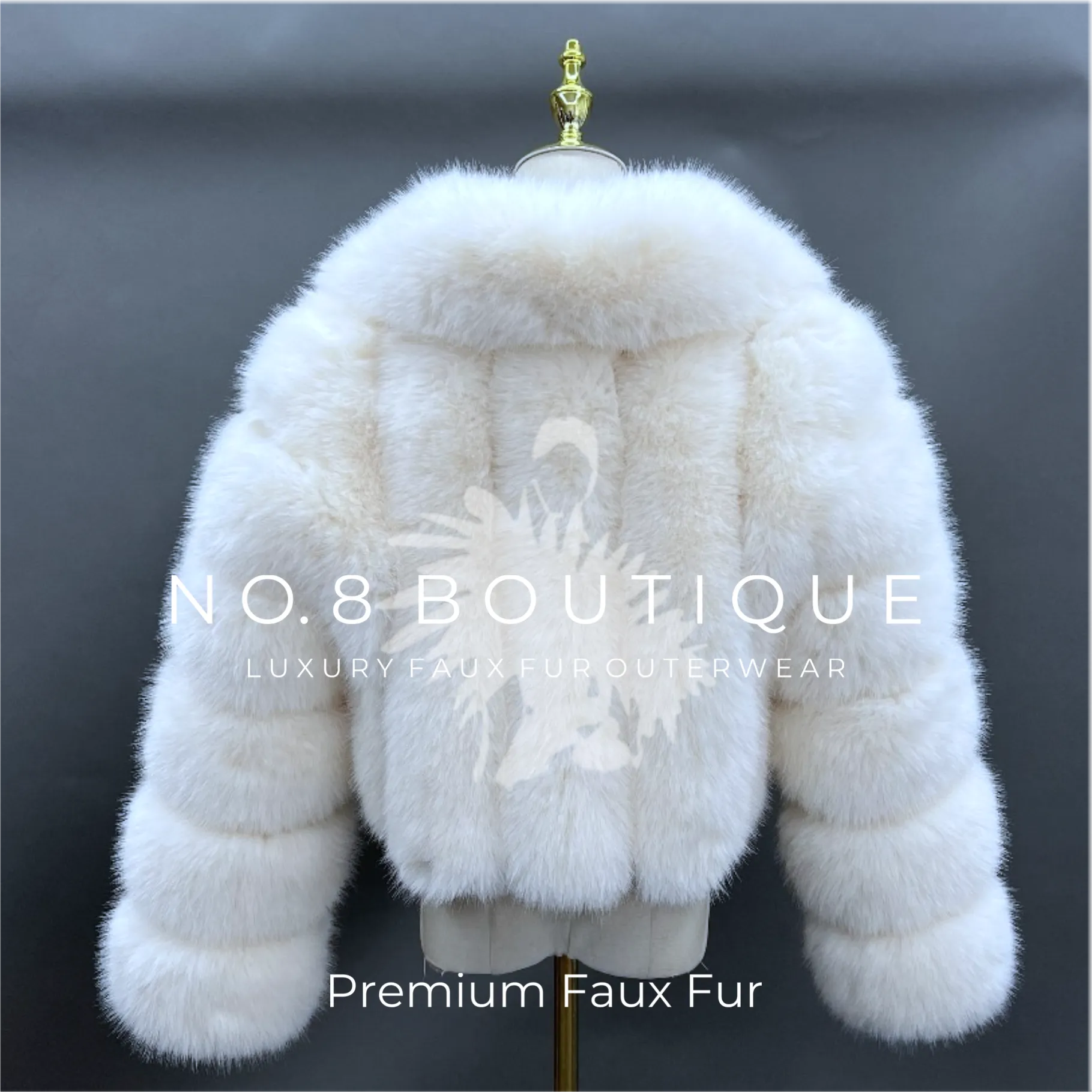 London Bridal Faux Fur Jacket with Collar