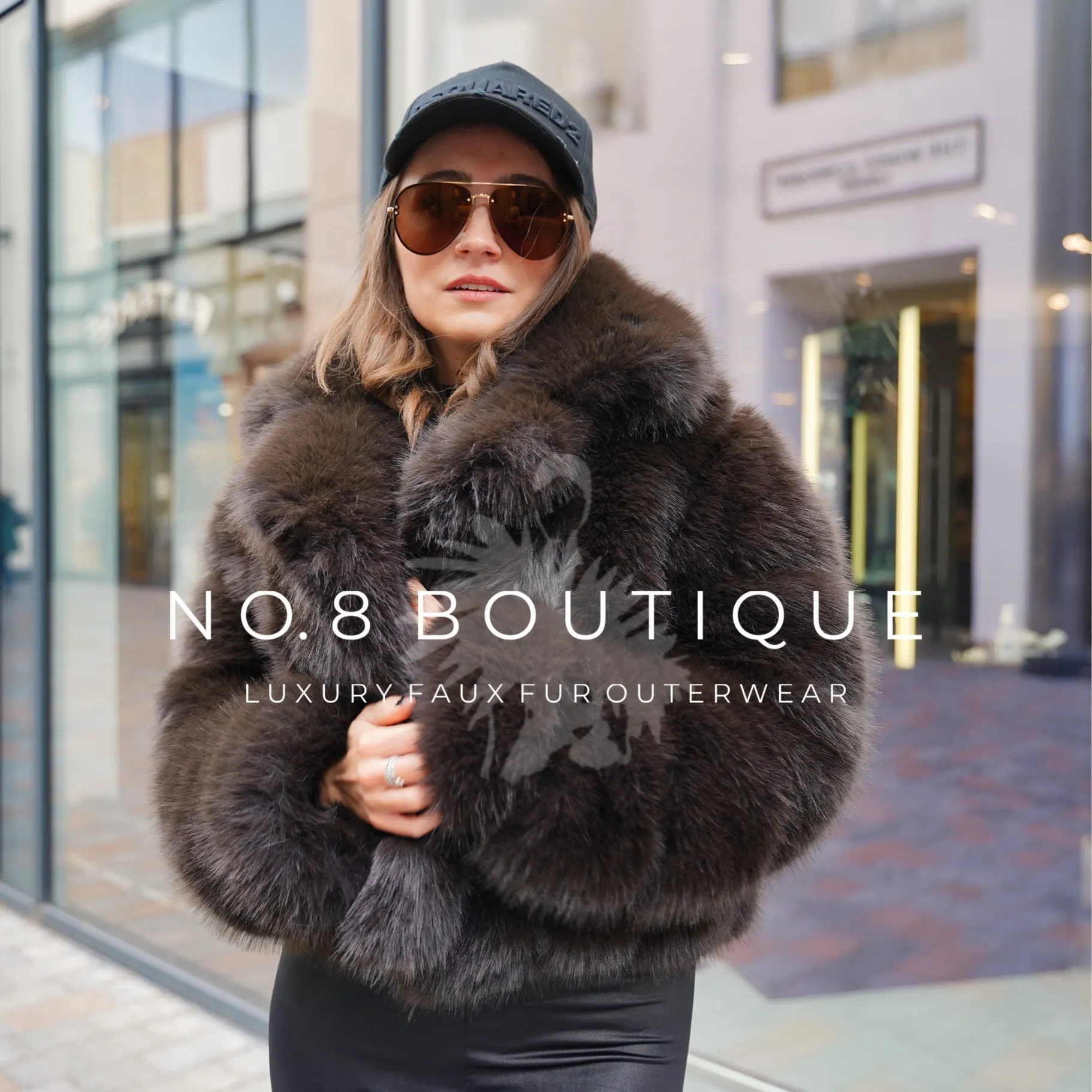 London Bridal Faux Fur Jacket with Collar