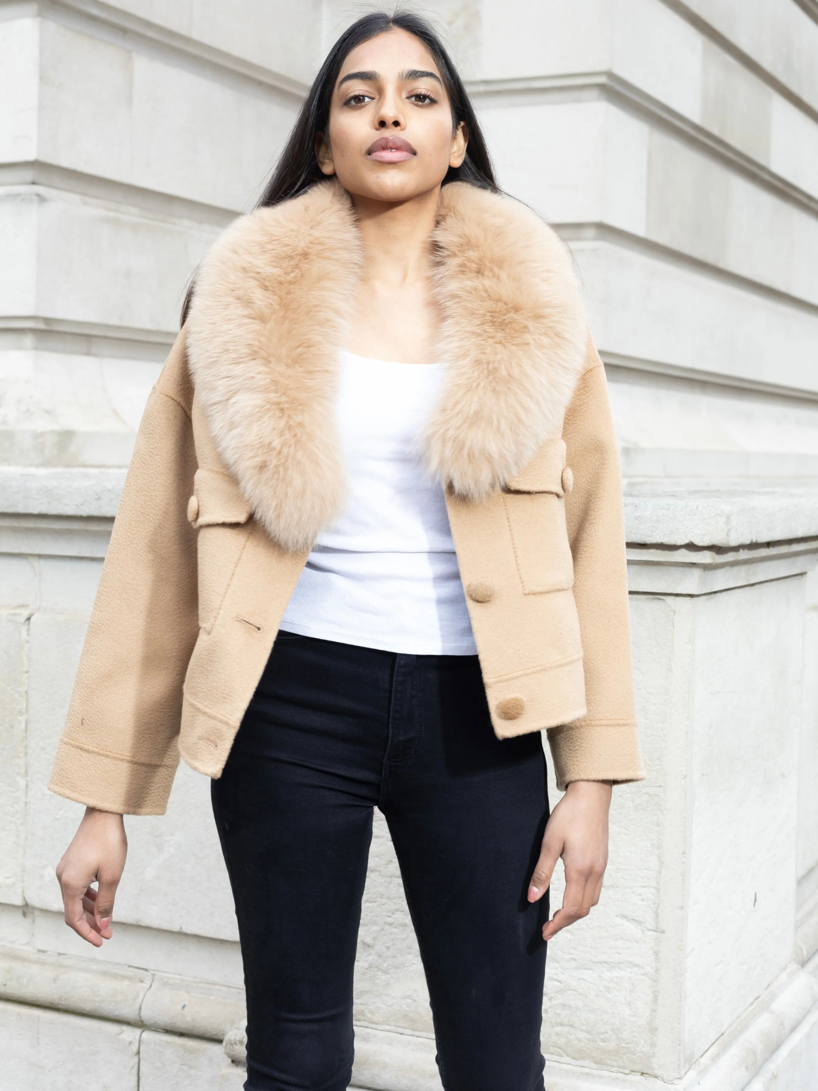 London Cashmere Jacket Camel